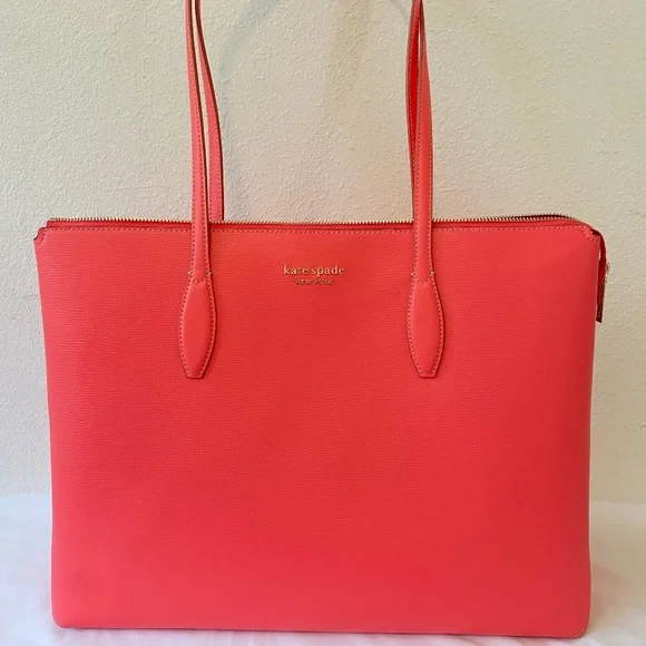 Kate Spade New York All Day Large Zip Top Tote (Peach Melba)